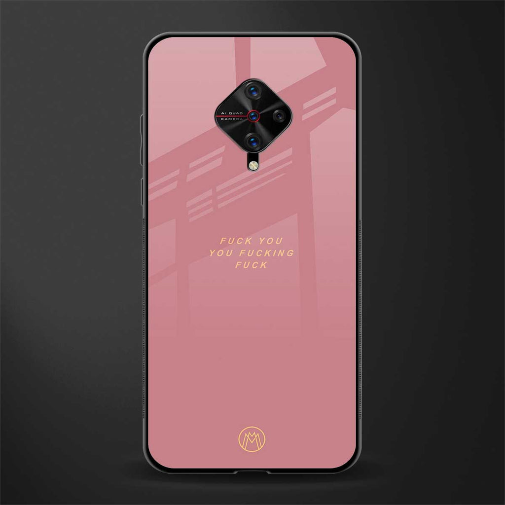 fuck you glass case for vivo s1 pro image