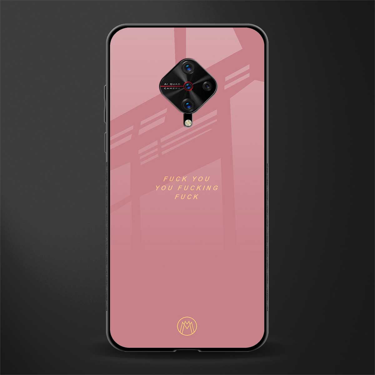 fuck you glass case for vivo s1 pro image