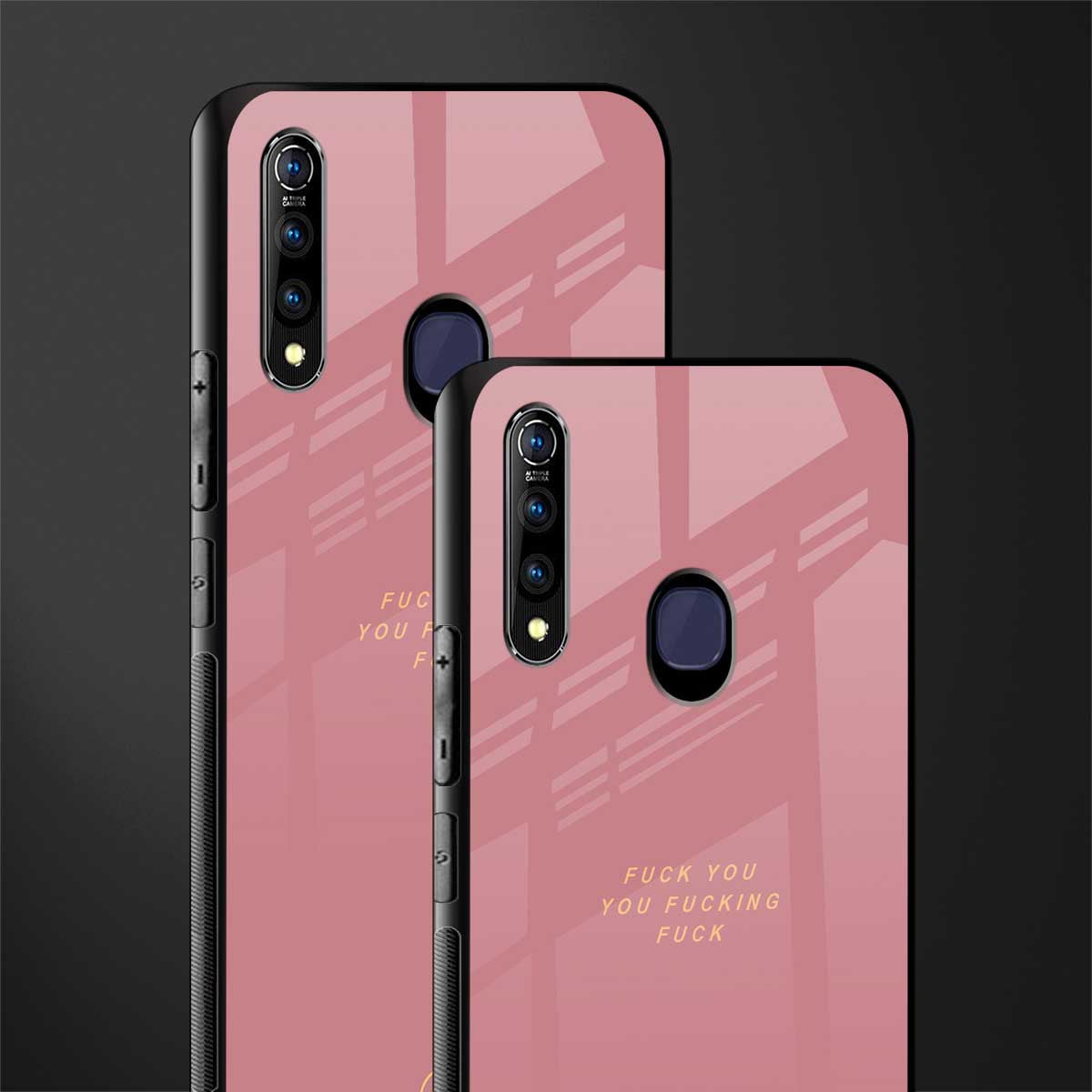 fuck you glass case for vivo z1 pro image-2