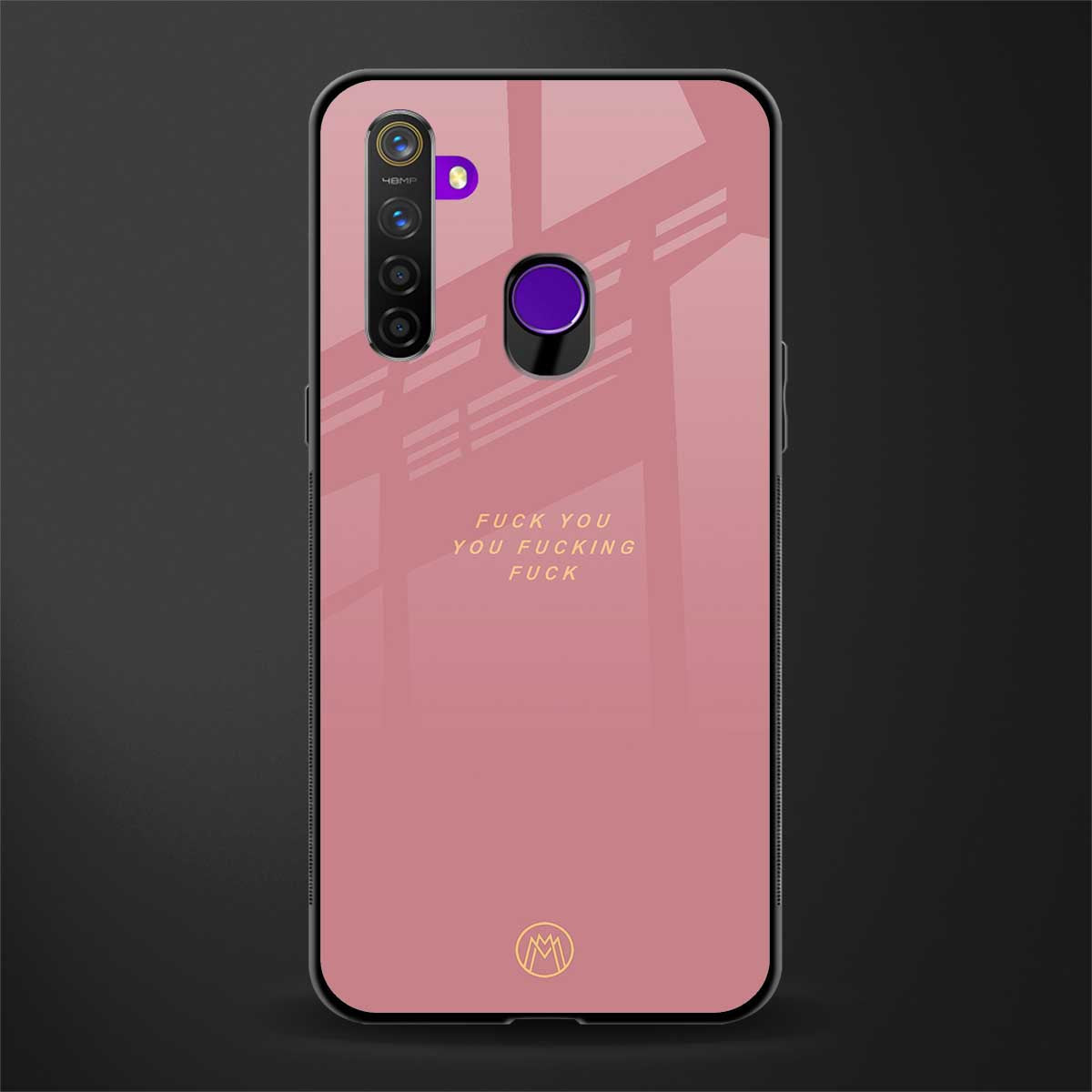 fuck you glass case for realme 5 pro image