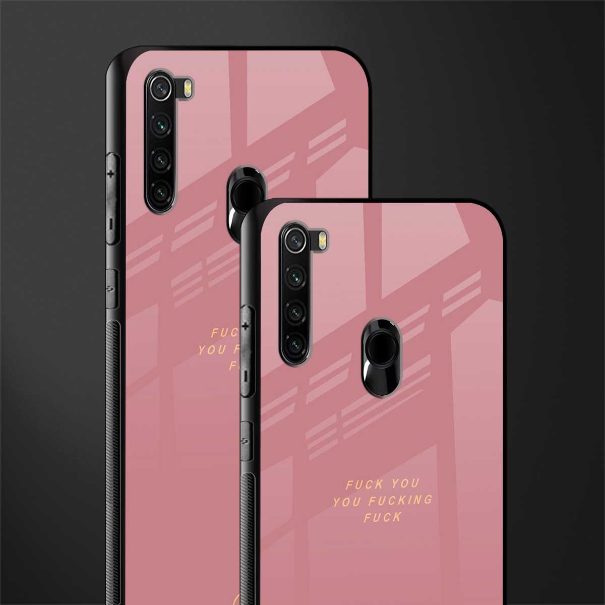 fuck you glass case for redmi note 8 image-2