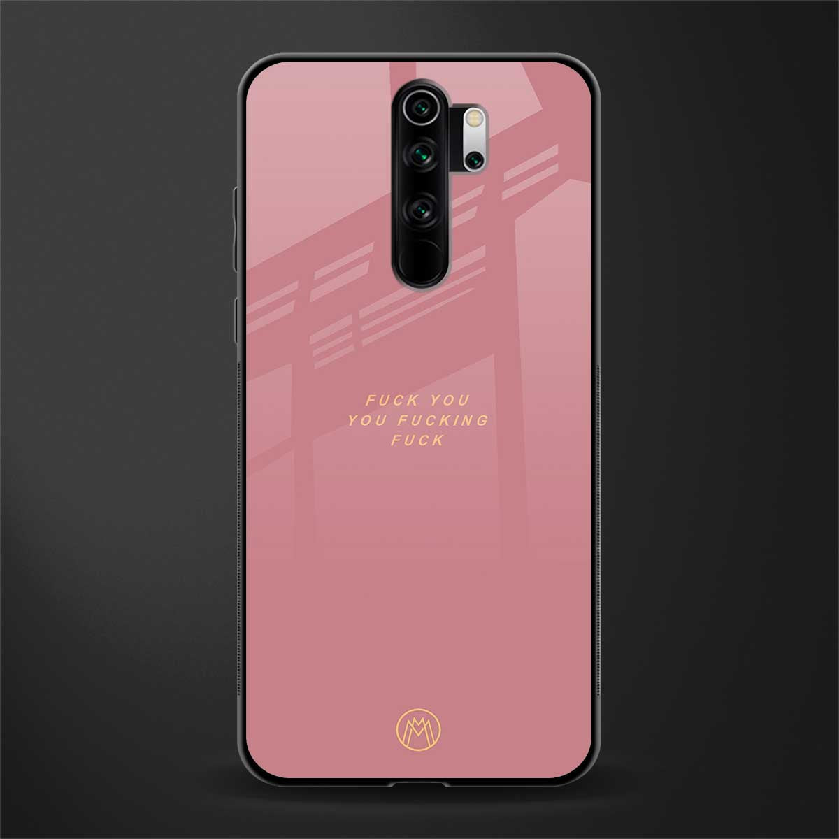 fuck you glass case for redmi note 8 pro image