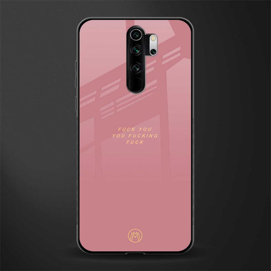 fuck you glass case for redmi note 8 pro image