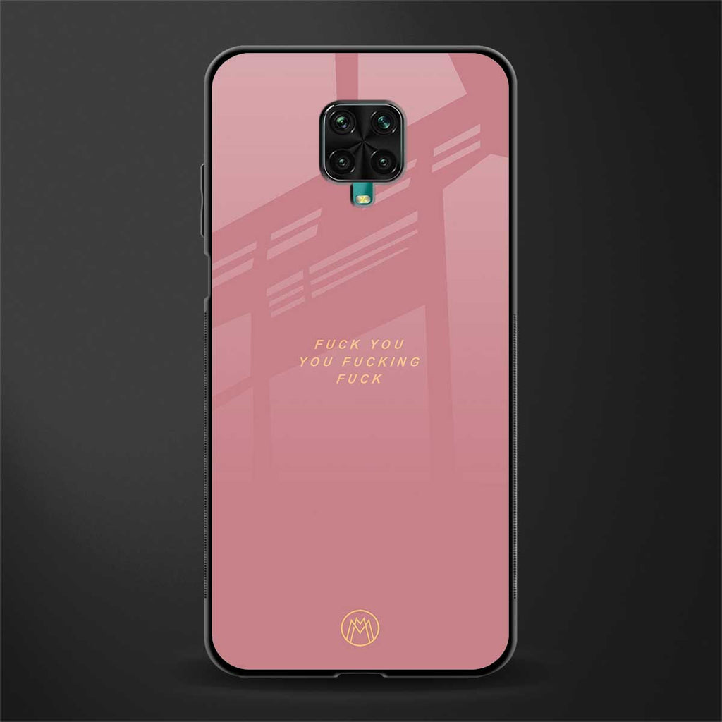 fuck you glass case for redmi note 9 pro image