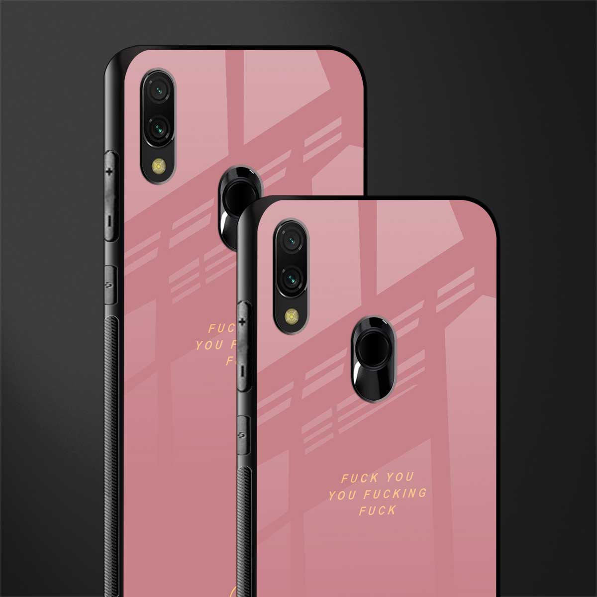 fuck you glass case for redmi note 7 pro image-2