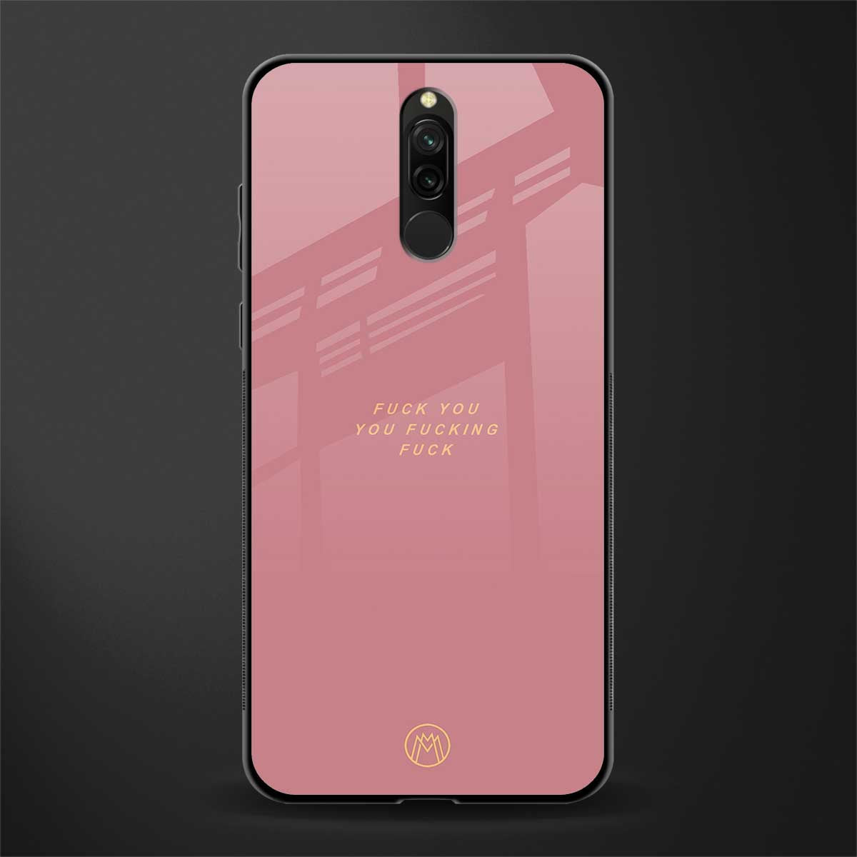 fuck you glass case for redmi 8 image