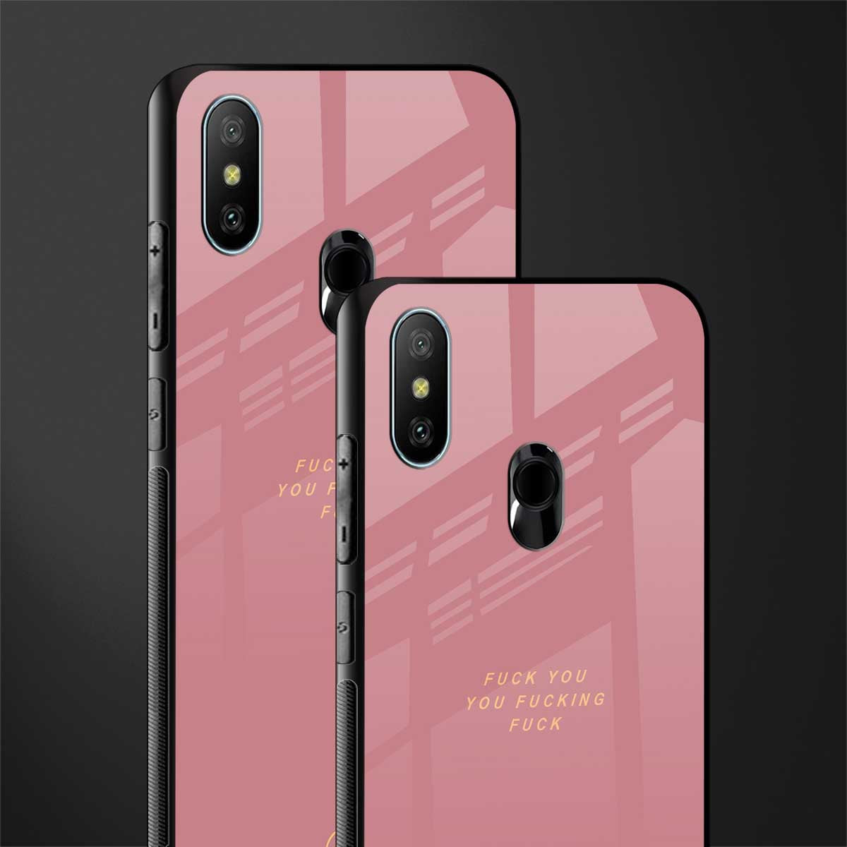 fuck you glass case for redmi 6 pro image-2