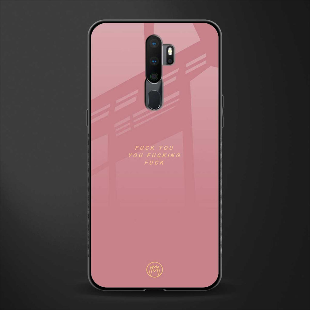 fuck you glass case for oppo a5 2020 image