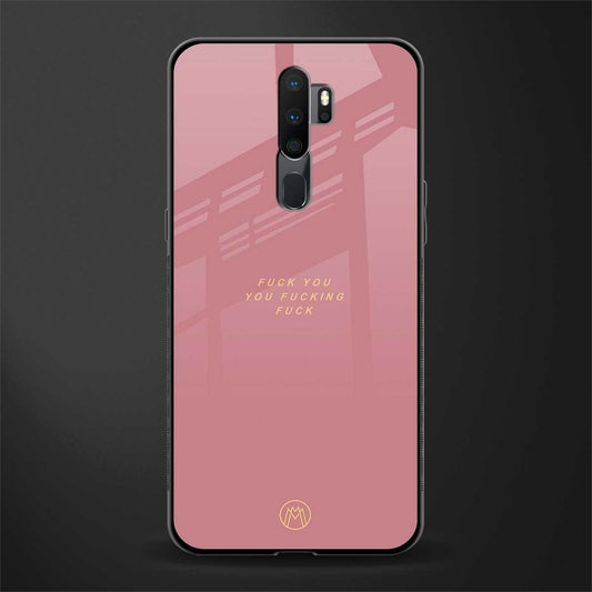 fuck you glass case for oppo a5 2020 image