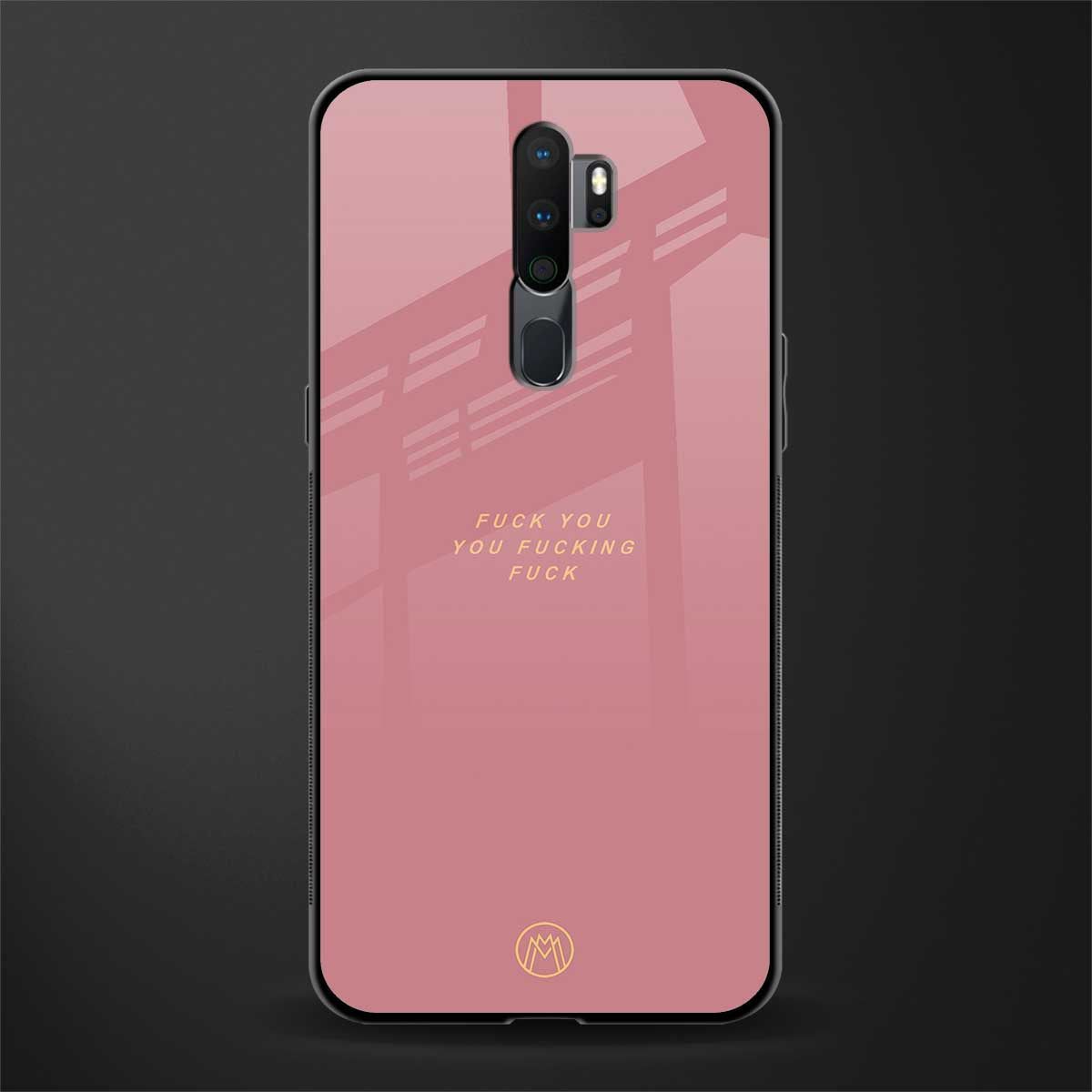 fuck you glass case for oppo a9 2020 image