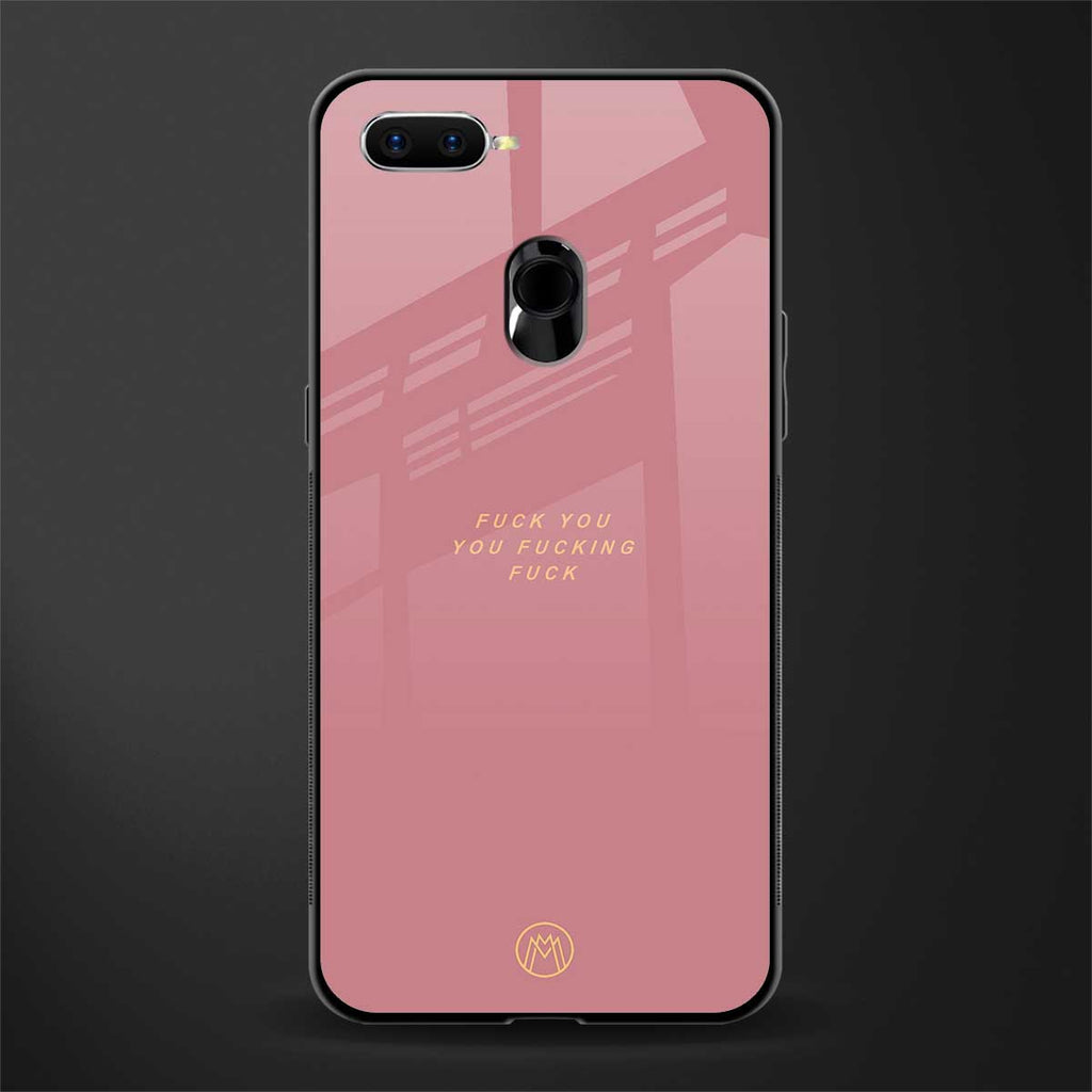 fuck you glass case for oppo a12 image
