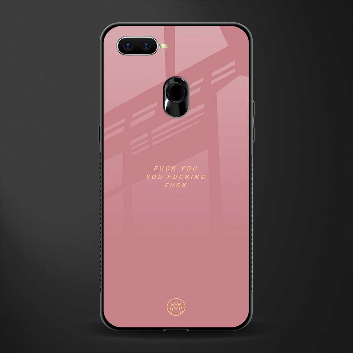 fuck you glass case for oppo a7 image