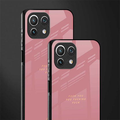 fuck you glass case for mi 11 lite image-2