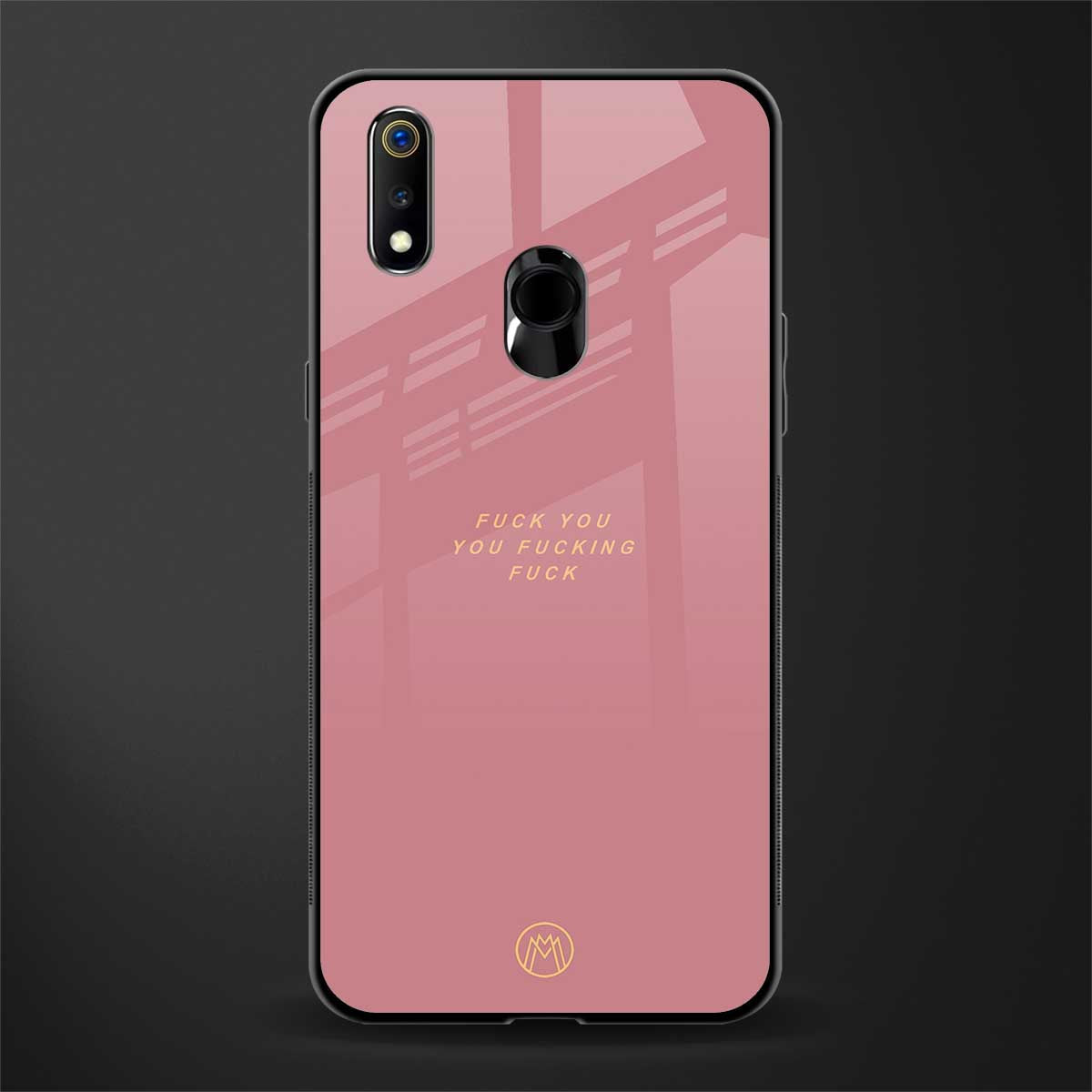 fuck you glass case for realme 3 pro image