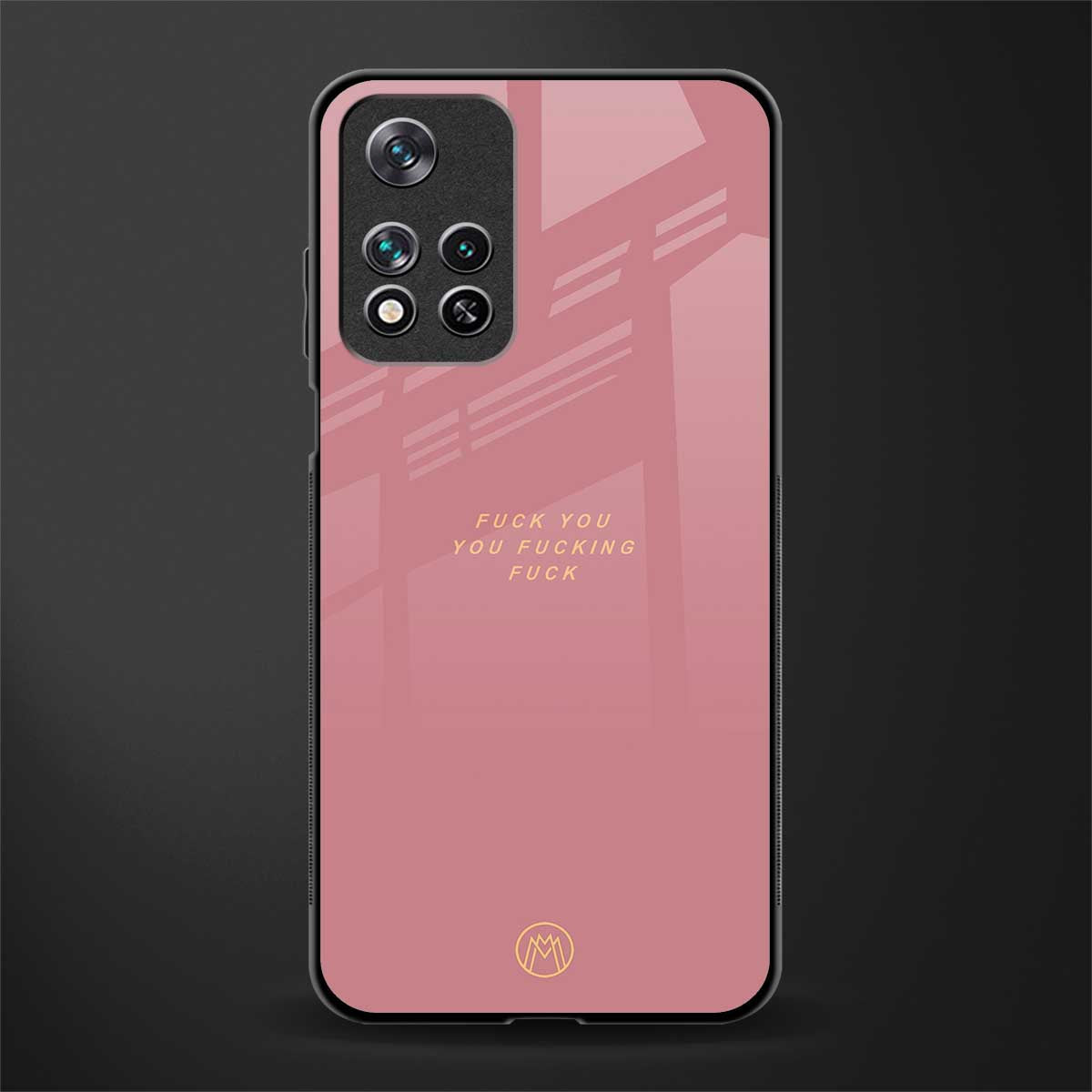 fuck you glass case for poco m4 pro 5g image