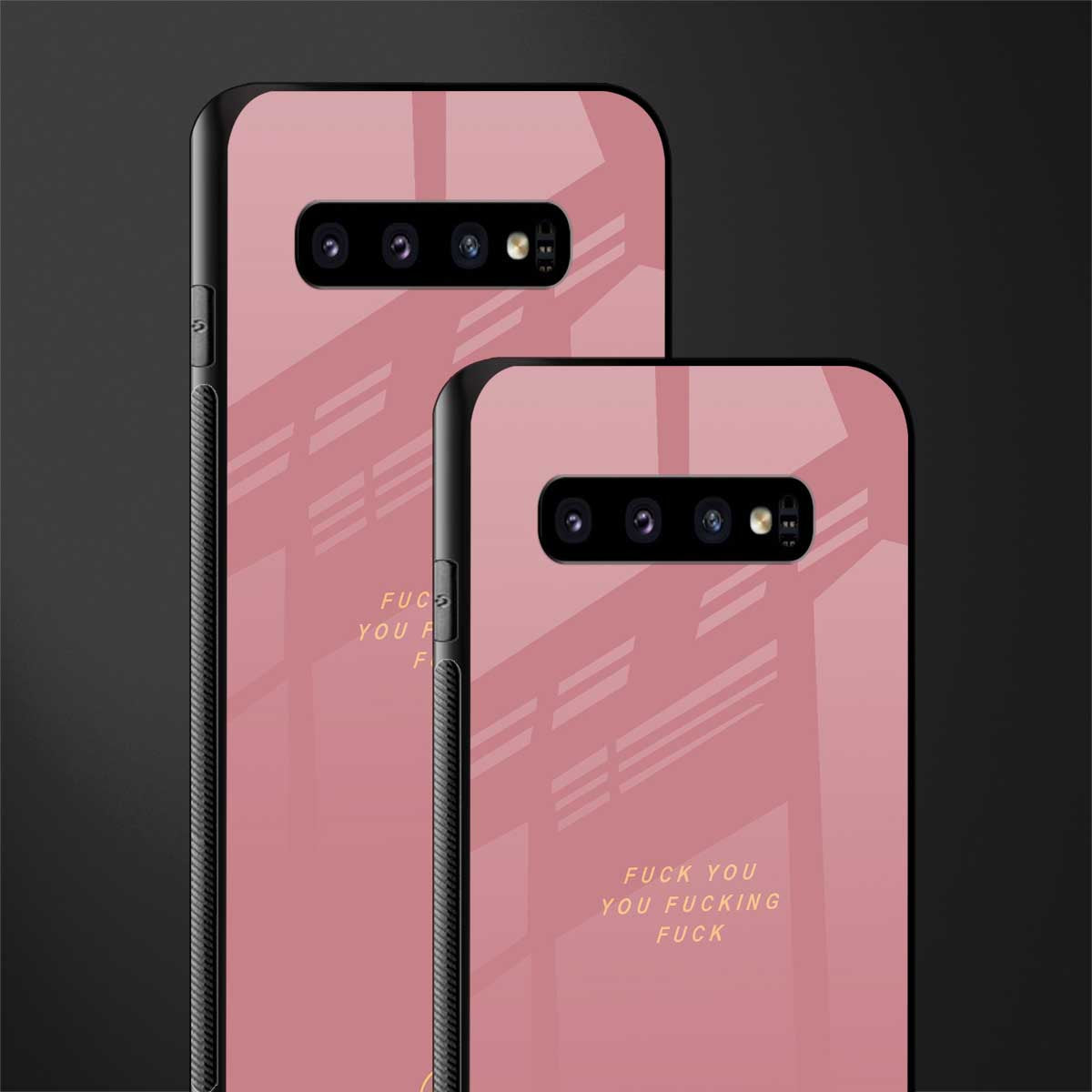 fuck you glass case for samsung galaxy s10 plus image-2