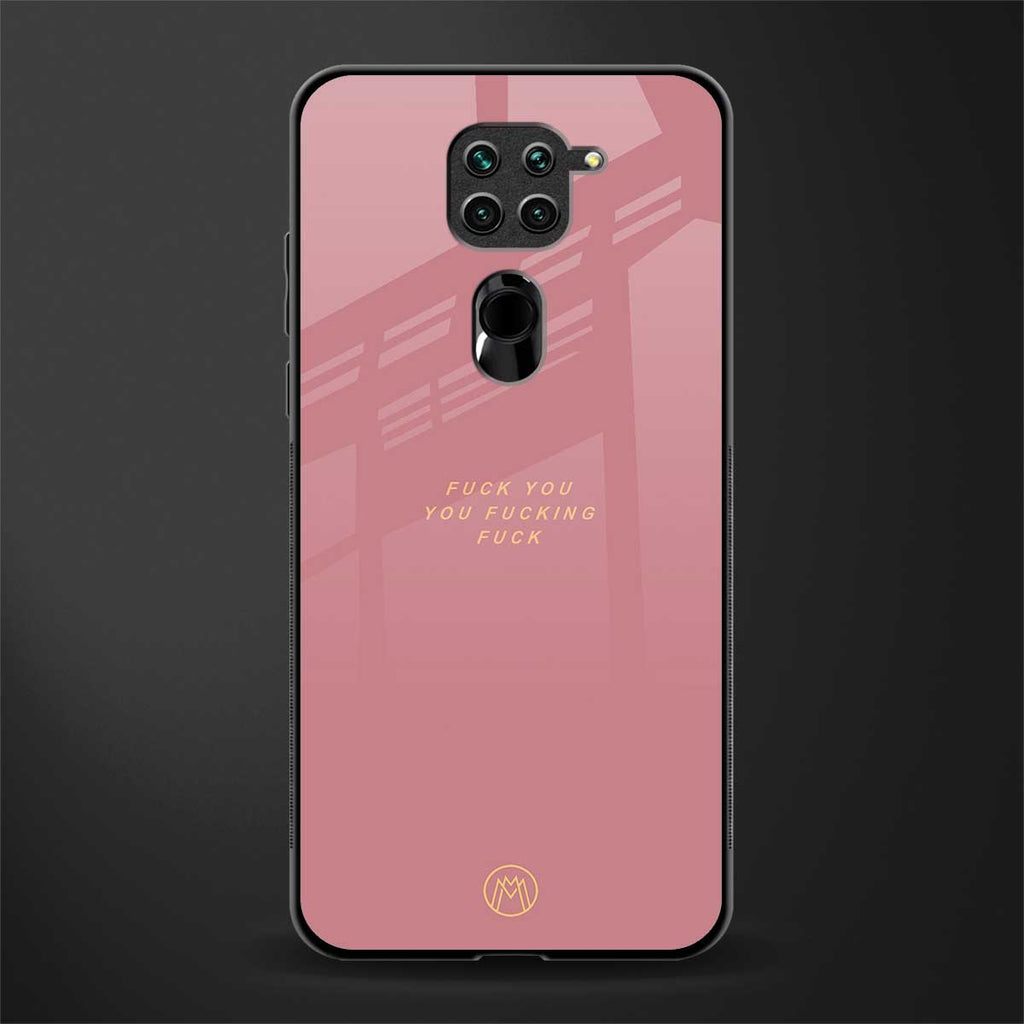 fuck you glass case for redmi note 9 image