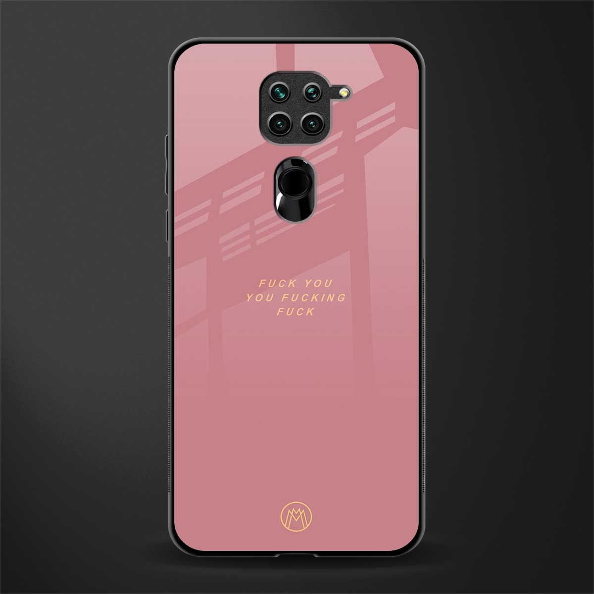 fuck you glass case for redmi note 9 image