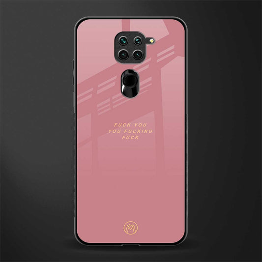 fuck you glass case for redmi note 9 image