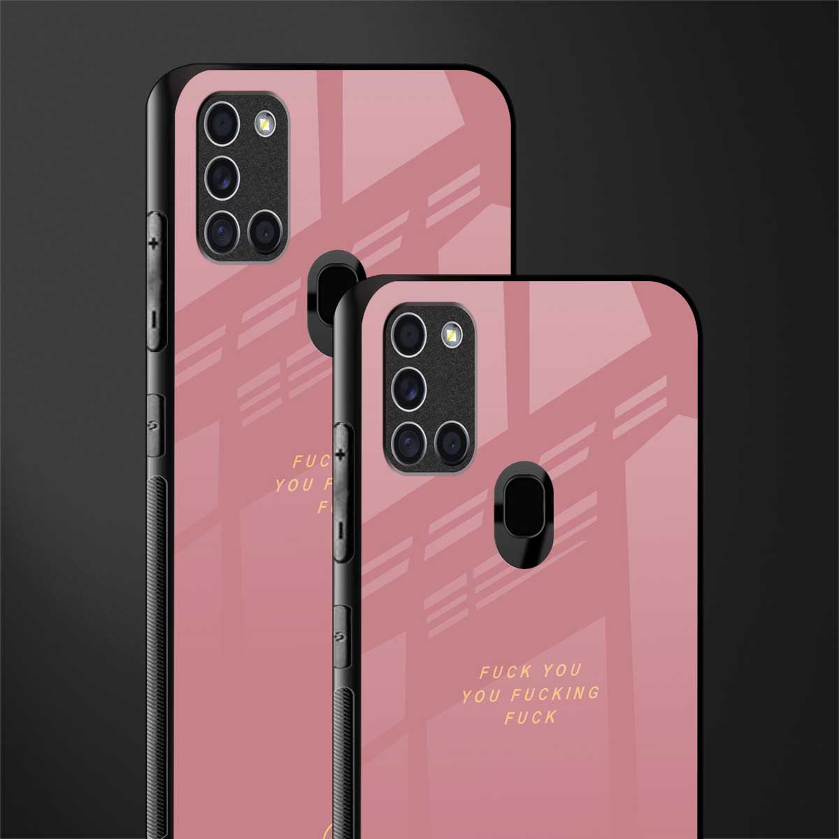fuck you glass case for samsung galaxy a21s image-2