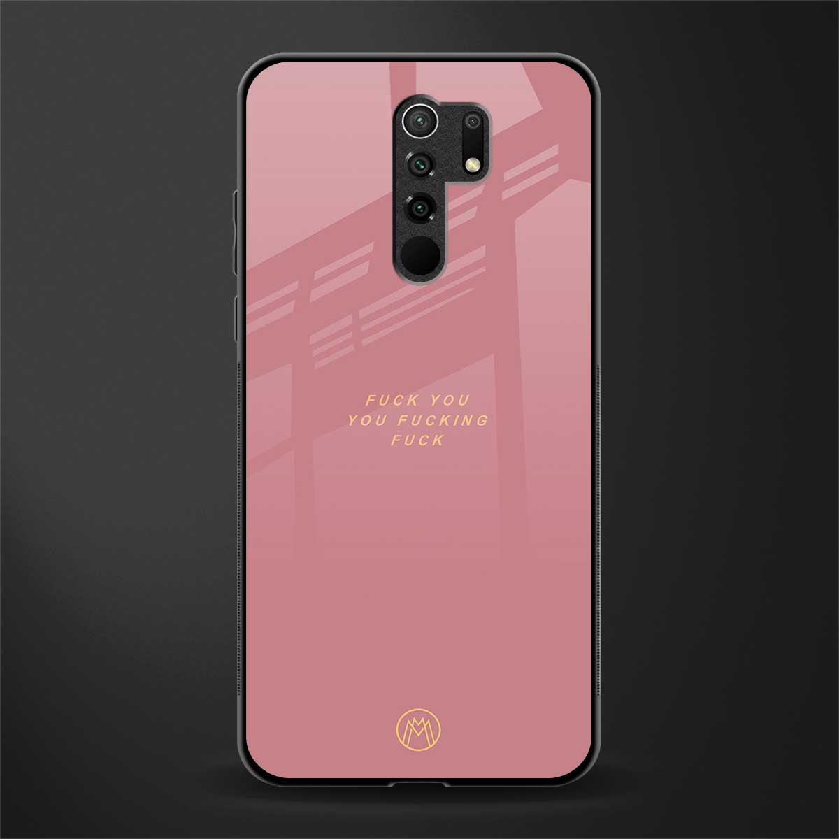 fuck you glass case for redmi 9 prime image