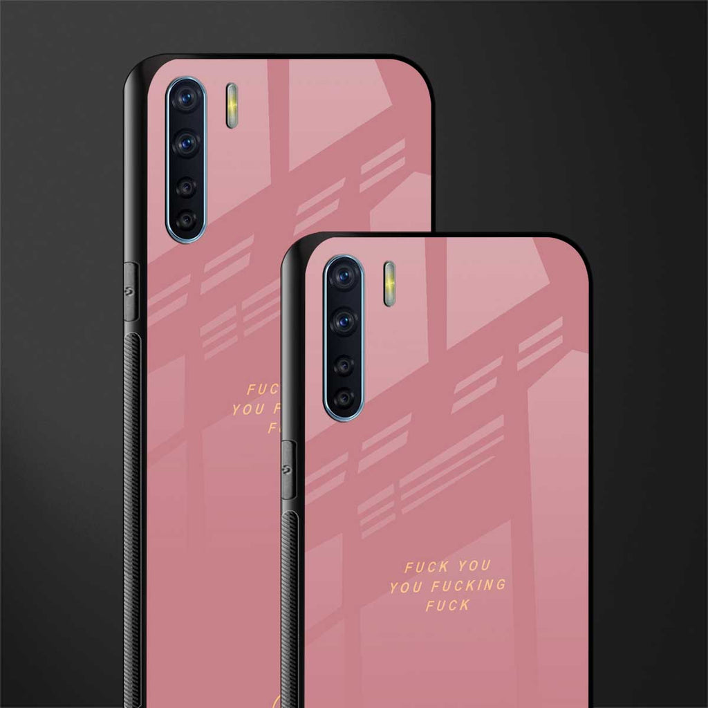 fuck you glass case for oppo f15 image-2
