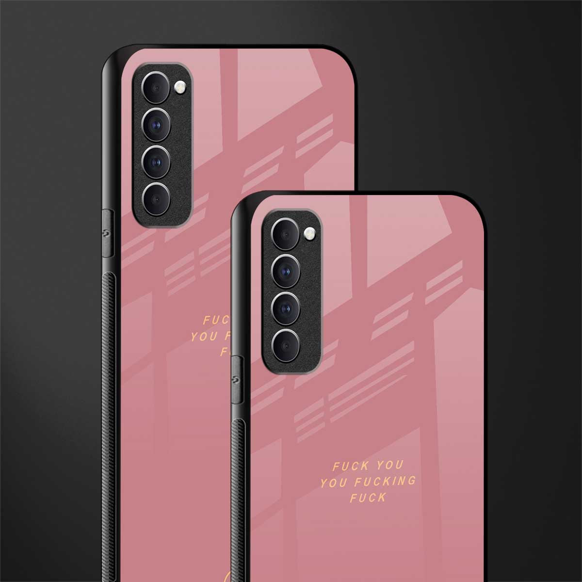 fuck you glass case for oppo reno 4 pro image-2