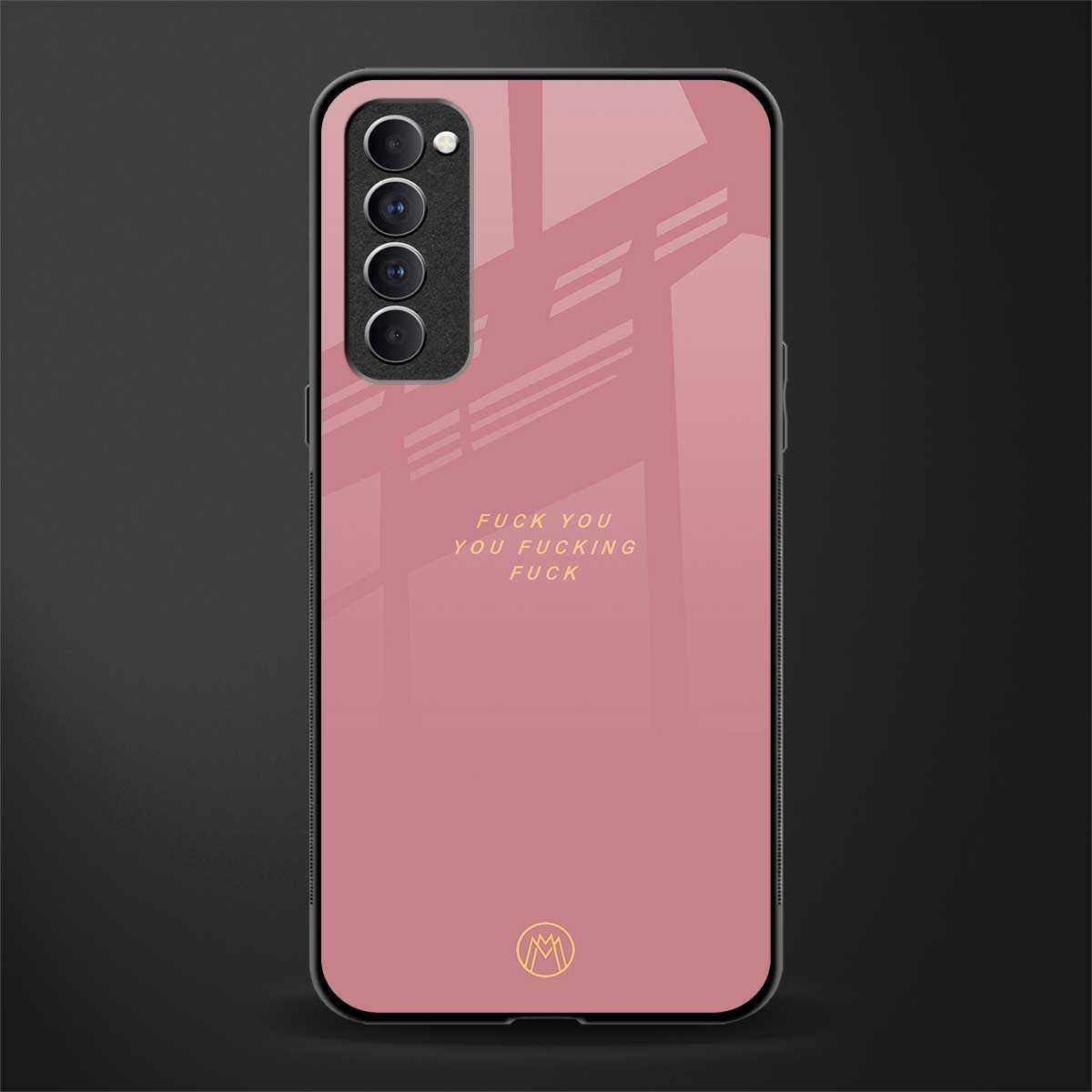 fuck you glass case for oppo reno 4 pro image