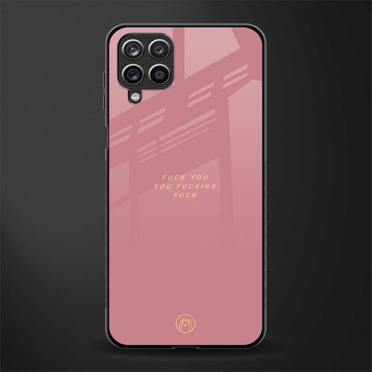 fuck you glass case for samsung galaxy m12 image