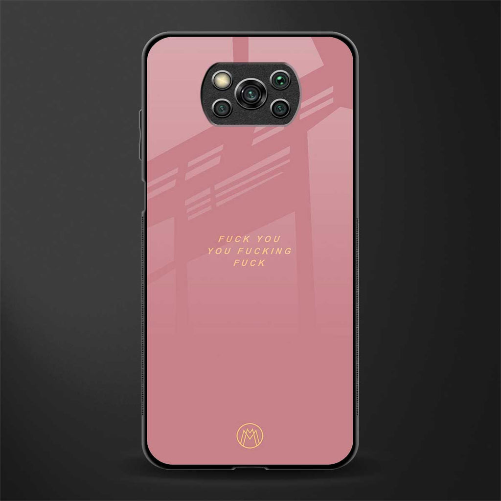 fuck you glass case for poco x3 pro image