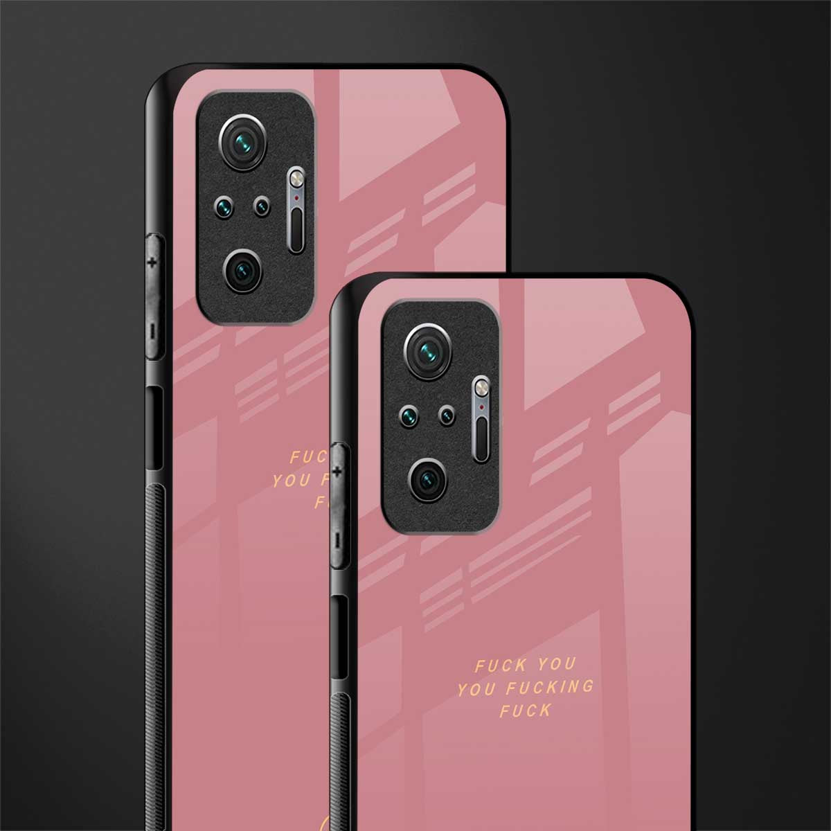 fuck you glass case for redmi note 10 pro max image-2