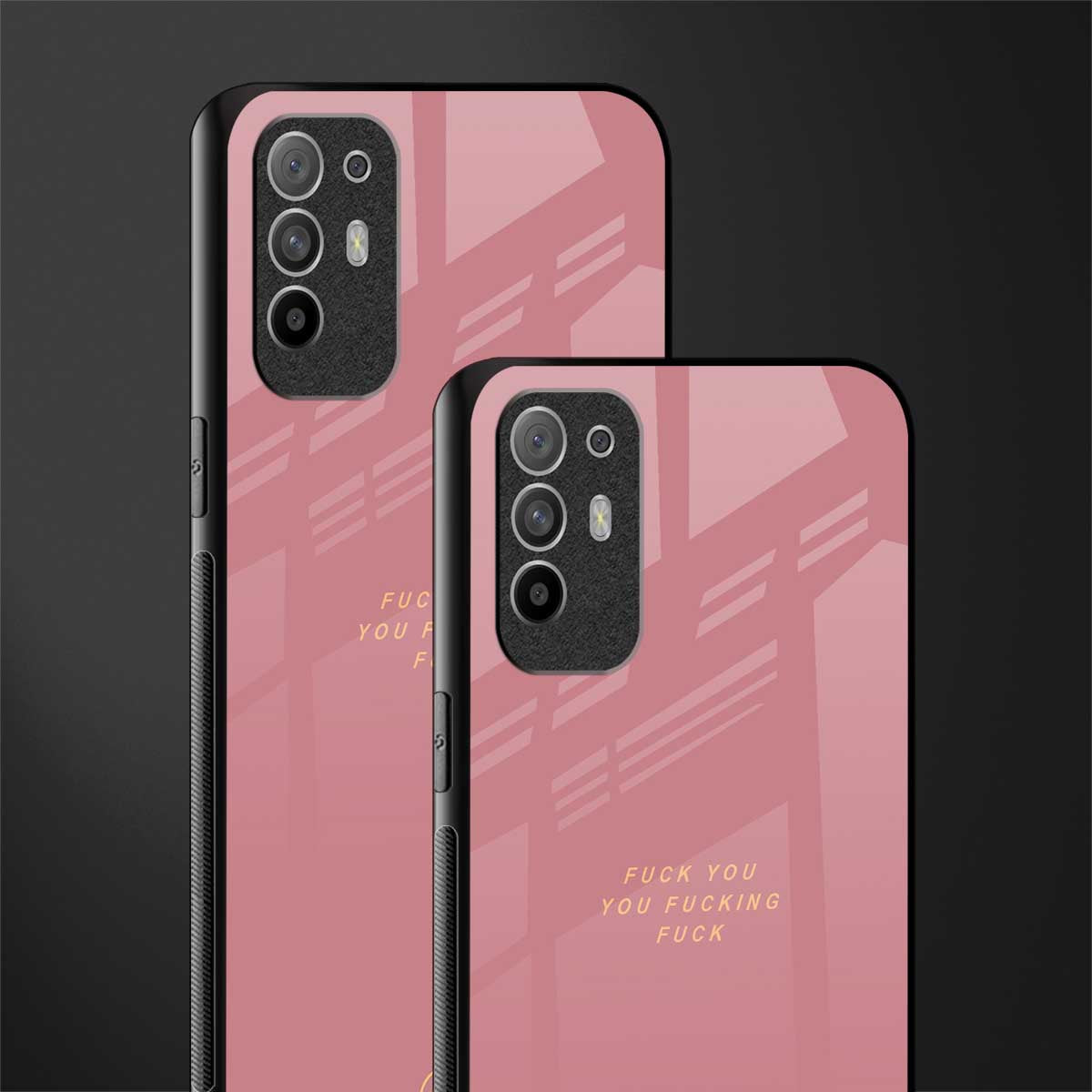 fuck you glass case for oppo f19 pro plus image-2
