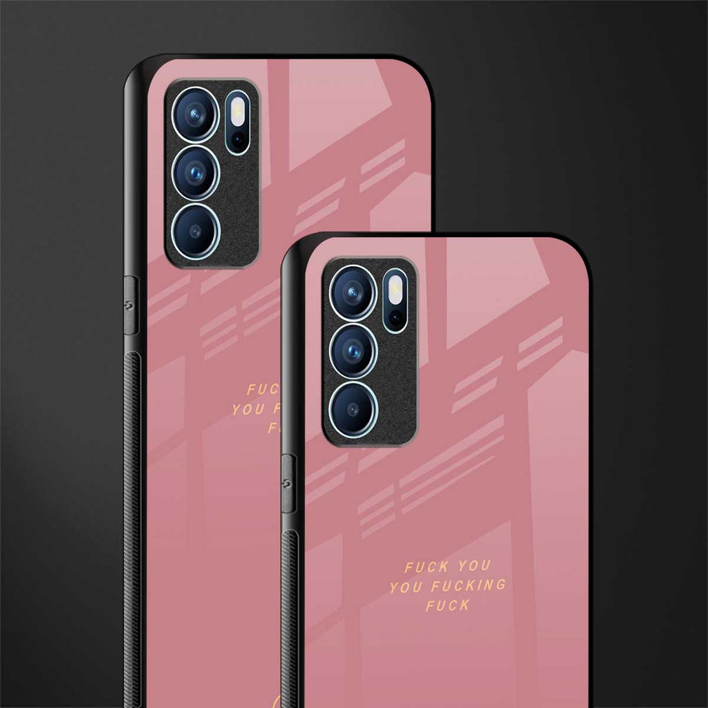 fuck you glass case for oppo reno6 pro 5g image-2
