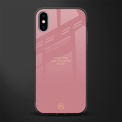 fuck you glass case for iphone x image