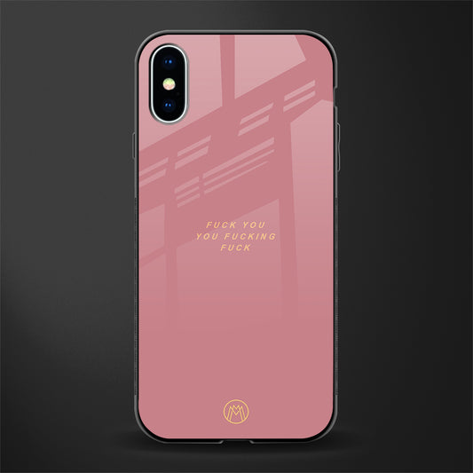 fuck you glass case for iphone x image