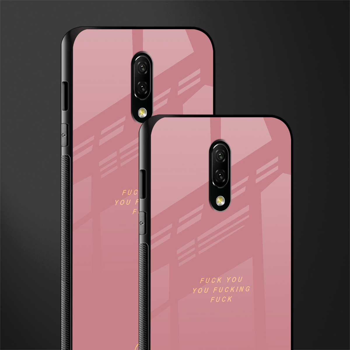 fuck you glass case for oneplus 7 image-2