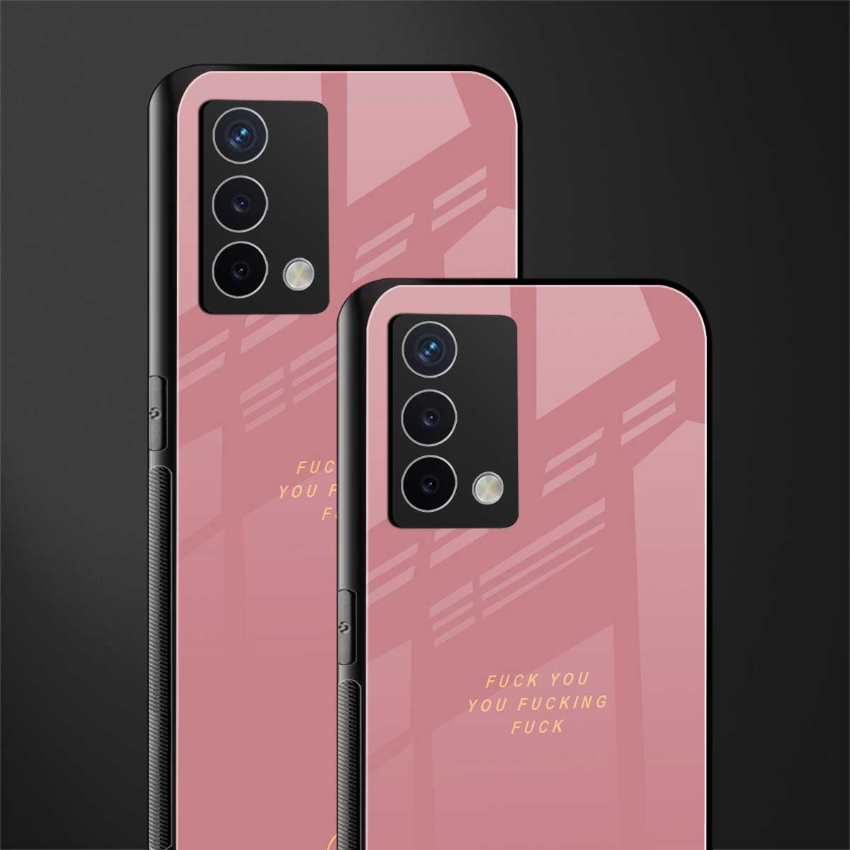 fuck you back phone cover | glass case for oppo a74 4g