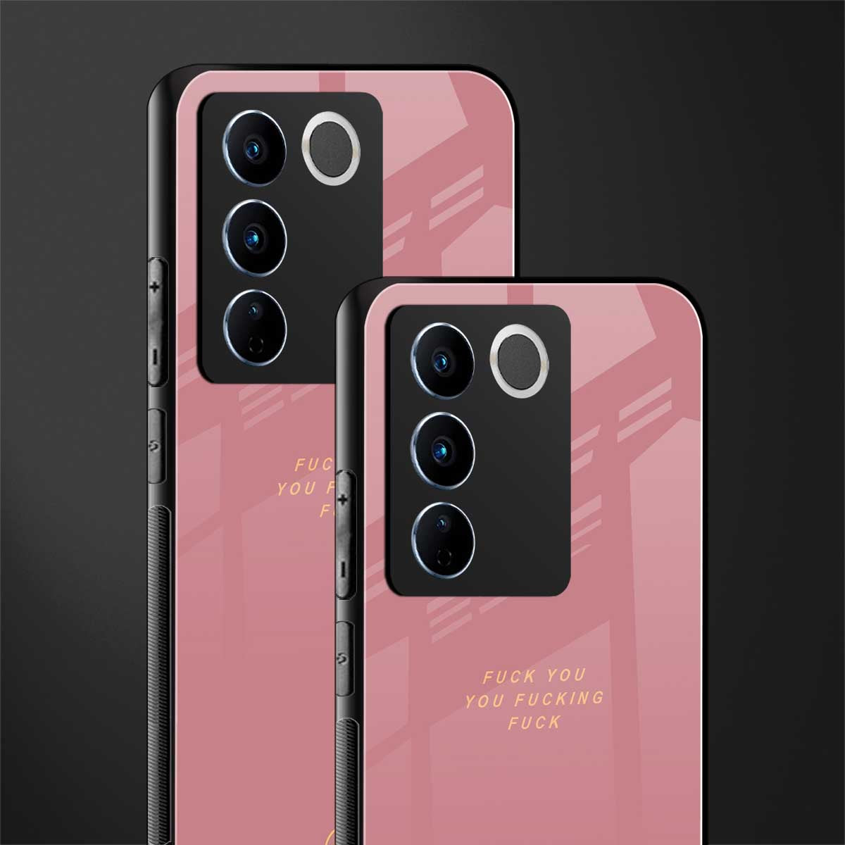 fuck you back phone cover | glass case for vivo v27 pro 5g