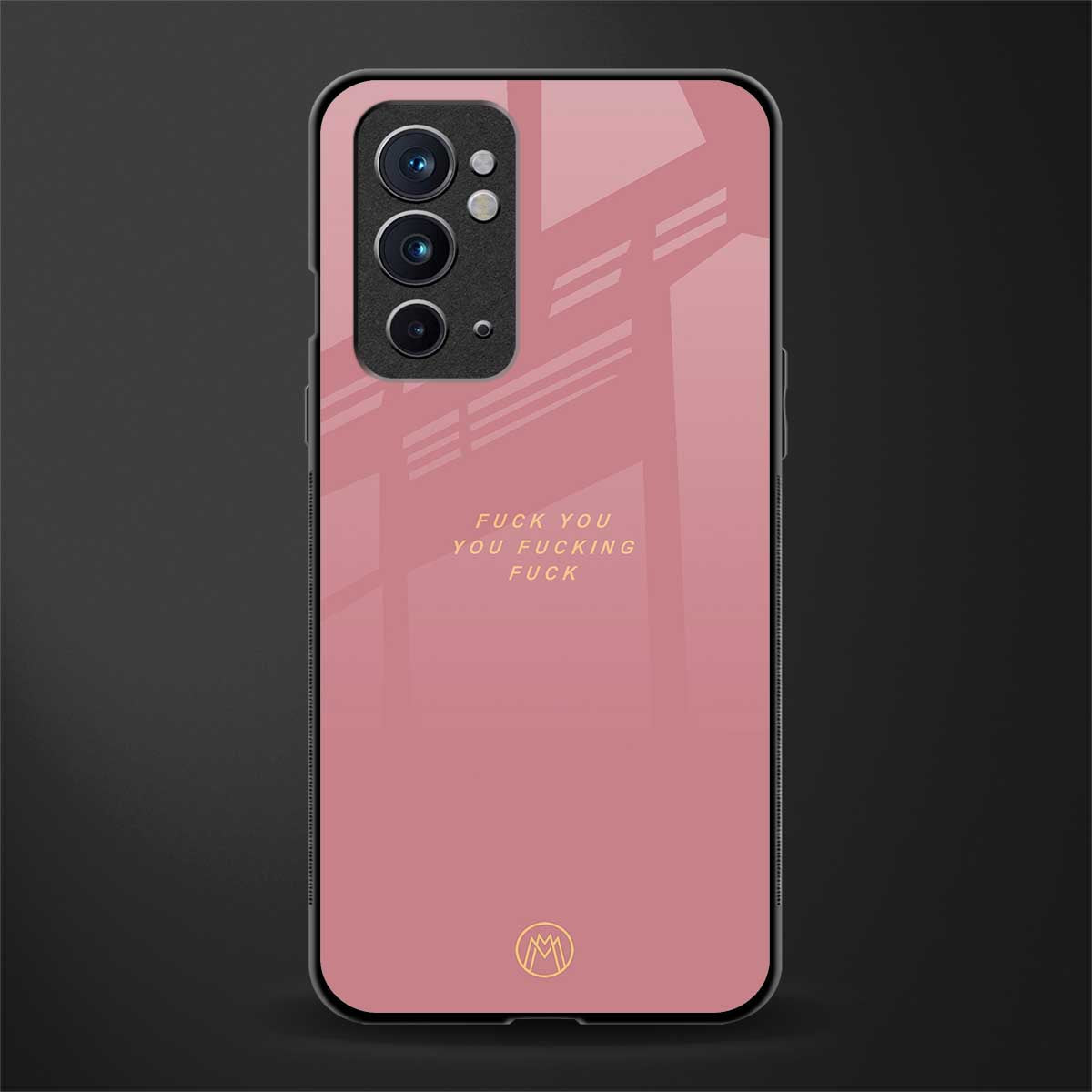 fuck you glass case for oneplus 9rt image