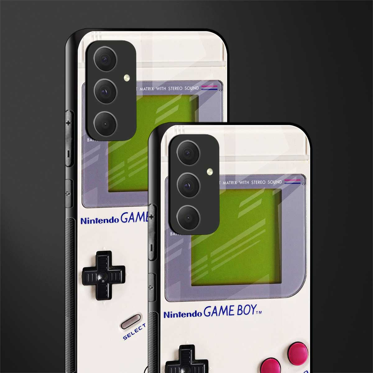 gameboy classic back phone cover | glass case for samsung galaxy a54 5g