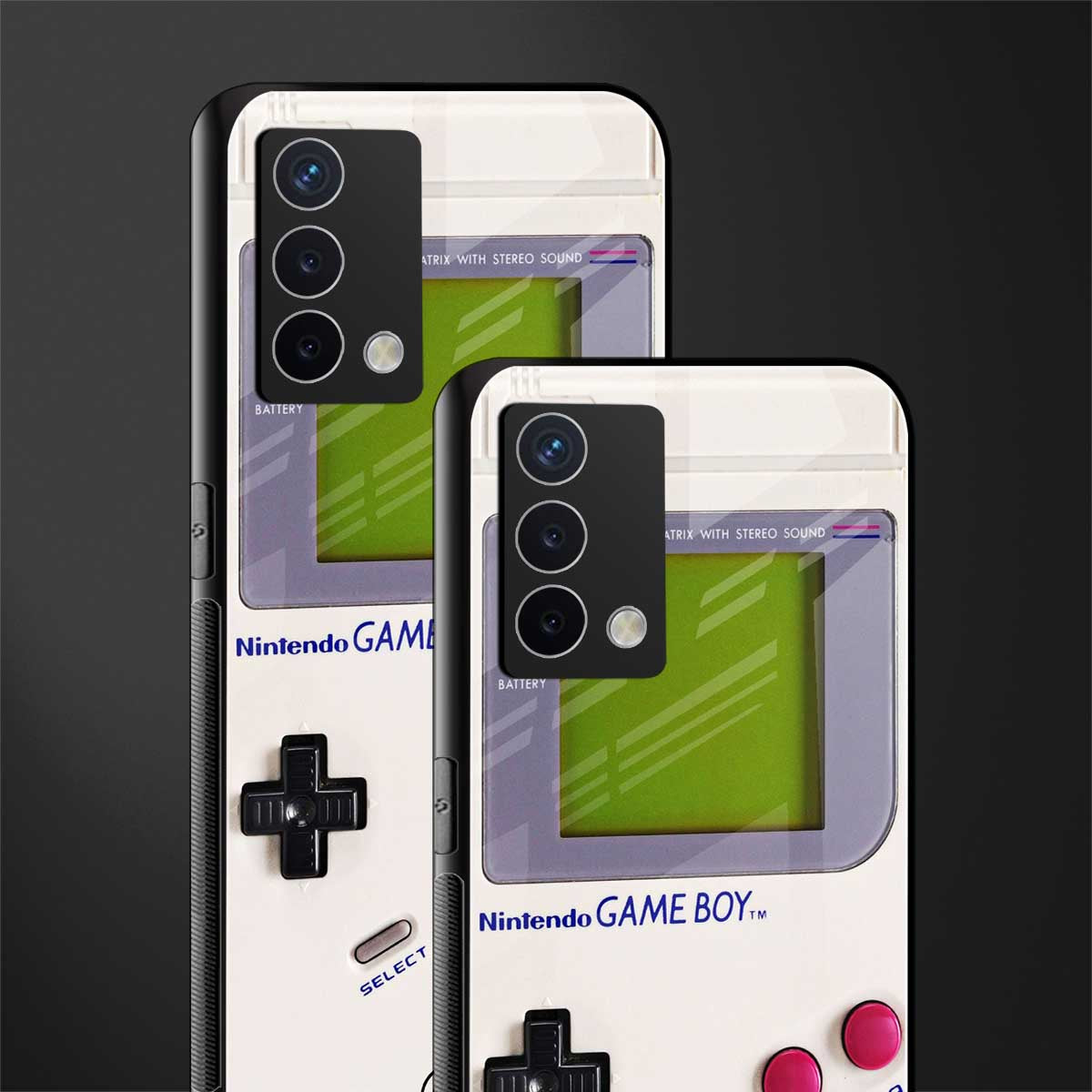 gameboy classic back phone cover | glass case for oppo a74 4g