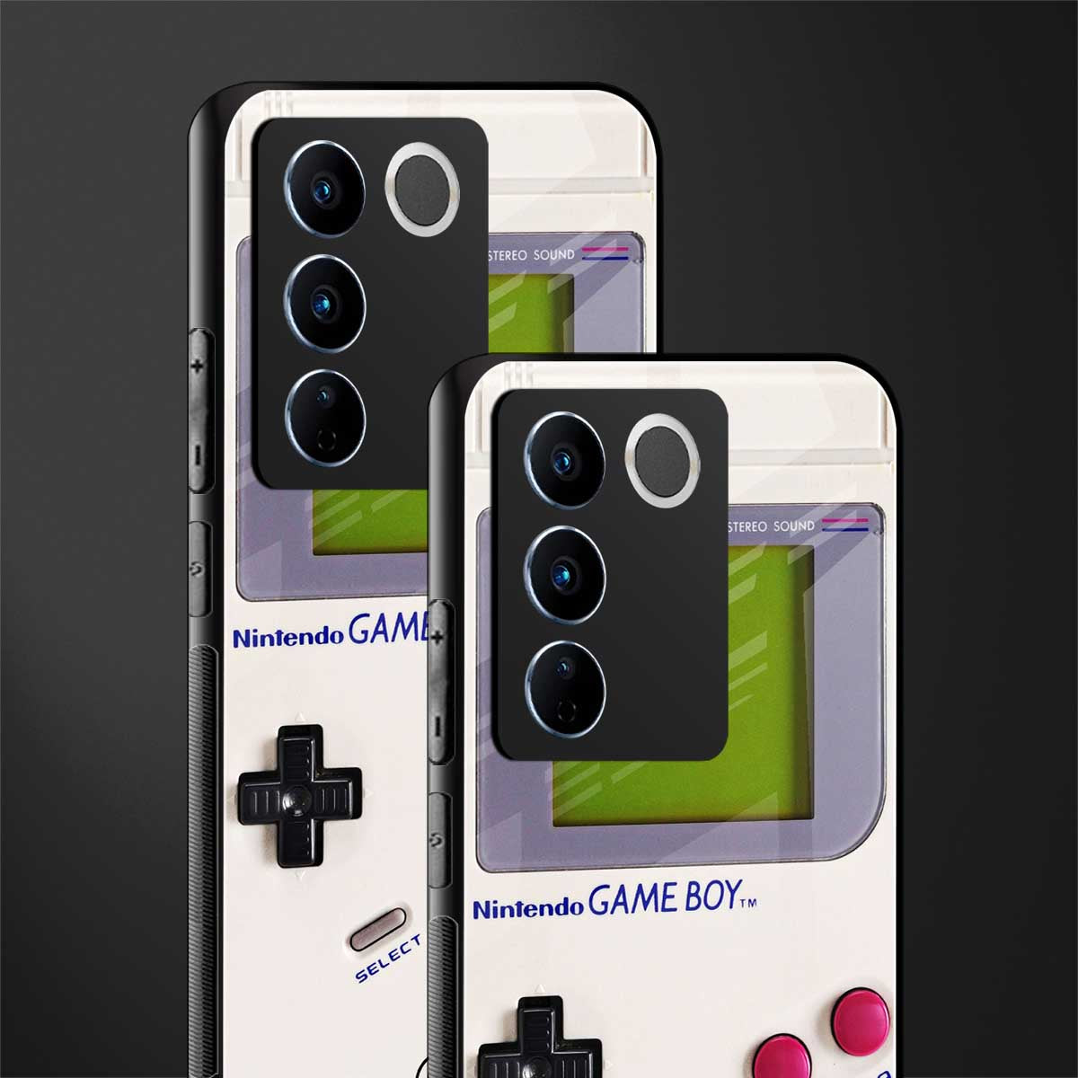 gameboy classic back phone cover | glass case for vivo v27 pro 5g