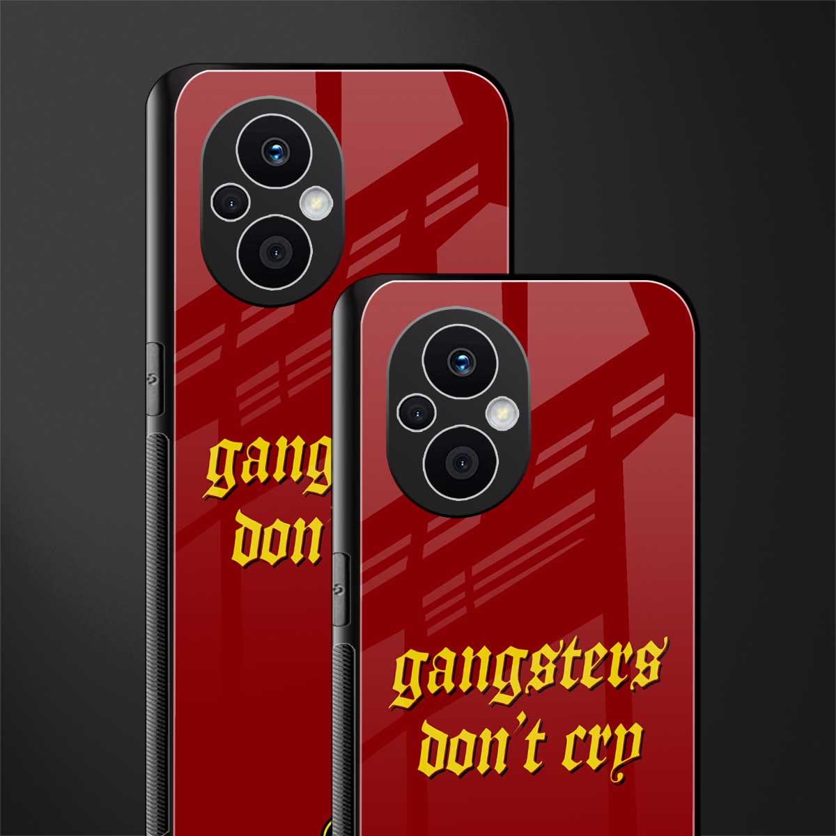 gangsters don't cry back phone cover | glass case for oppo f21 pro 5g