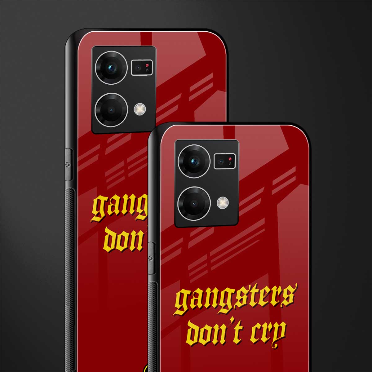 gangsters don't cry back phone cover | glass case for oppo f21 pro 4g