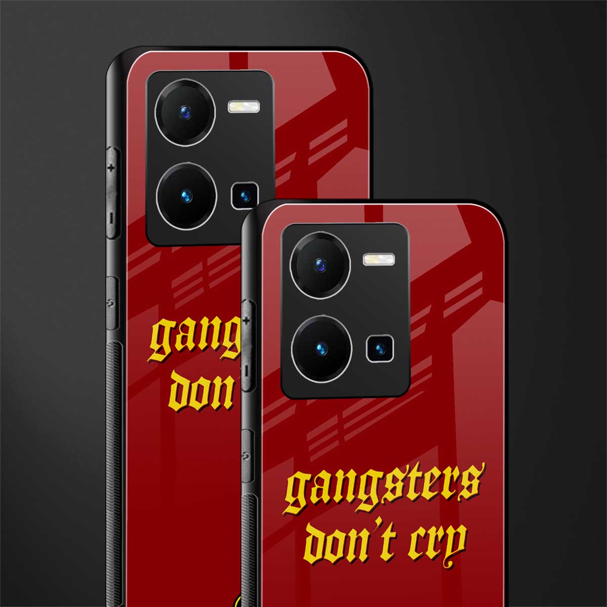 gangsters don't cry back phone cover | glass case for vivo y35 4g