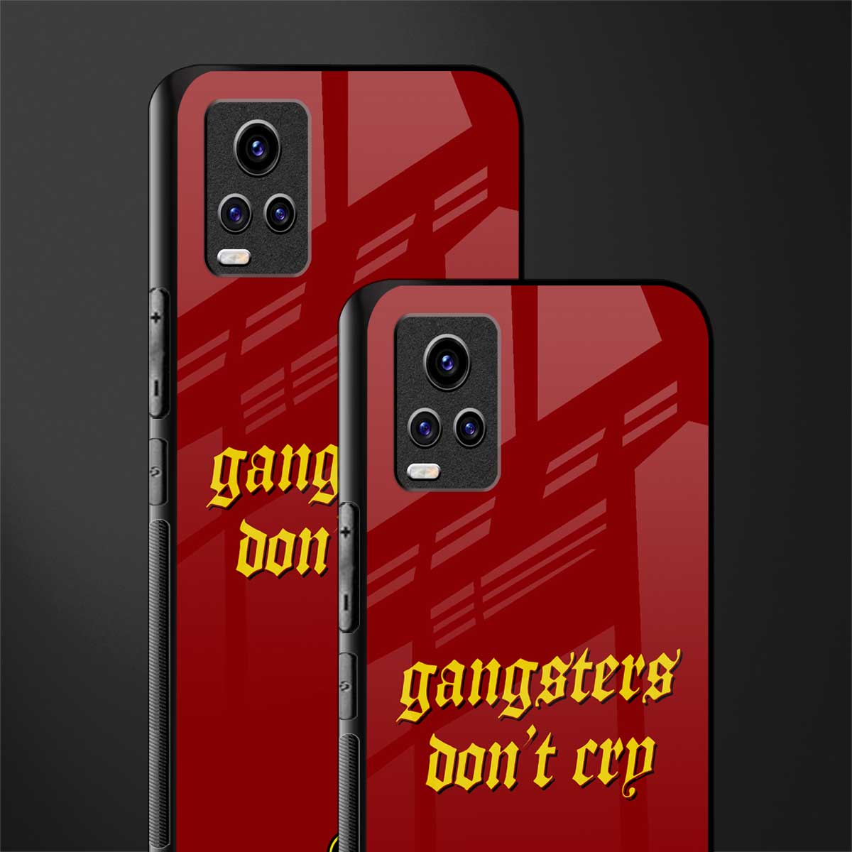 gangsters don't cry back phone cover | glass case for vivo v21e 4g