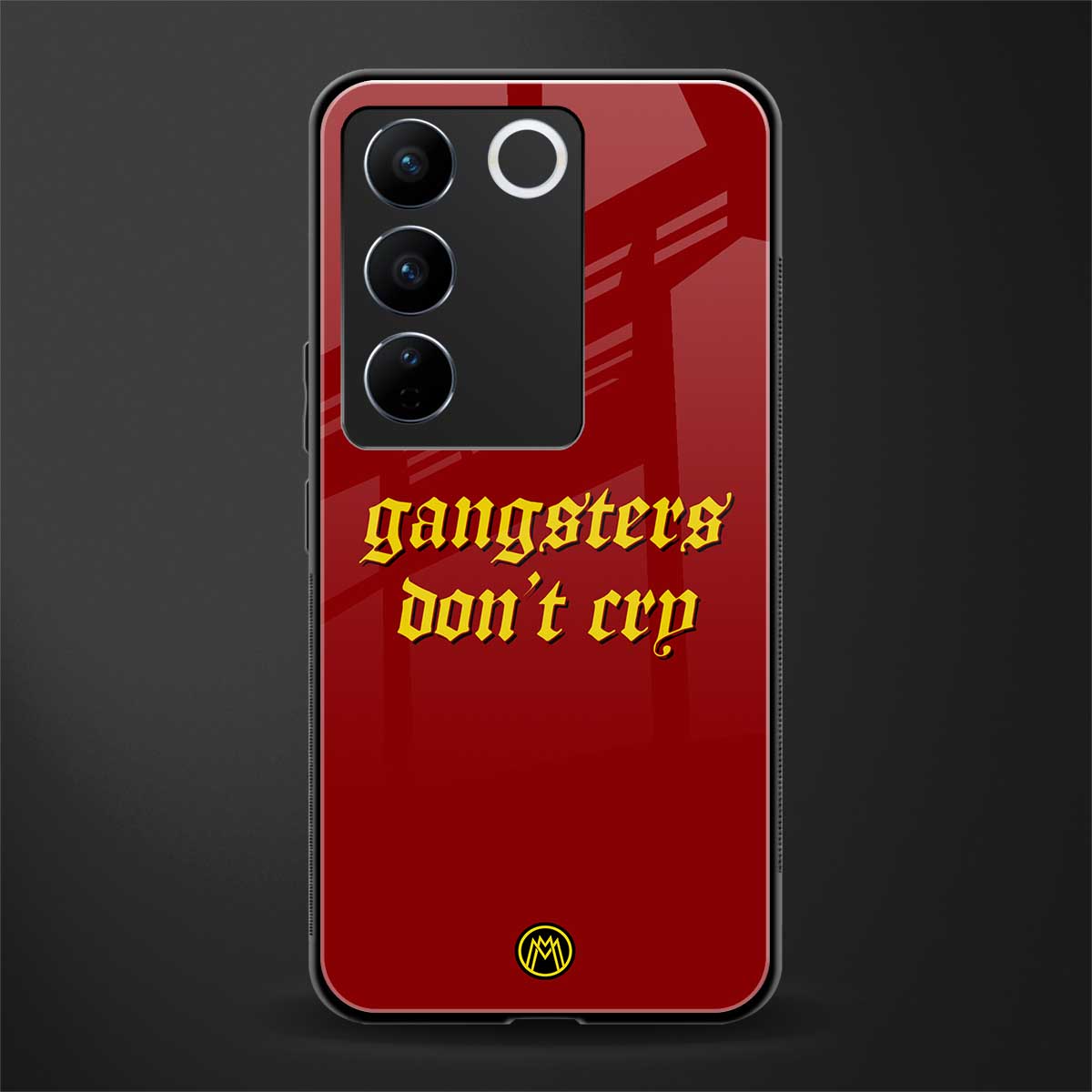 gangsters don't cry back phone cover | glass case for vivo v27 pro 5g