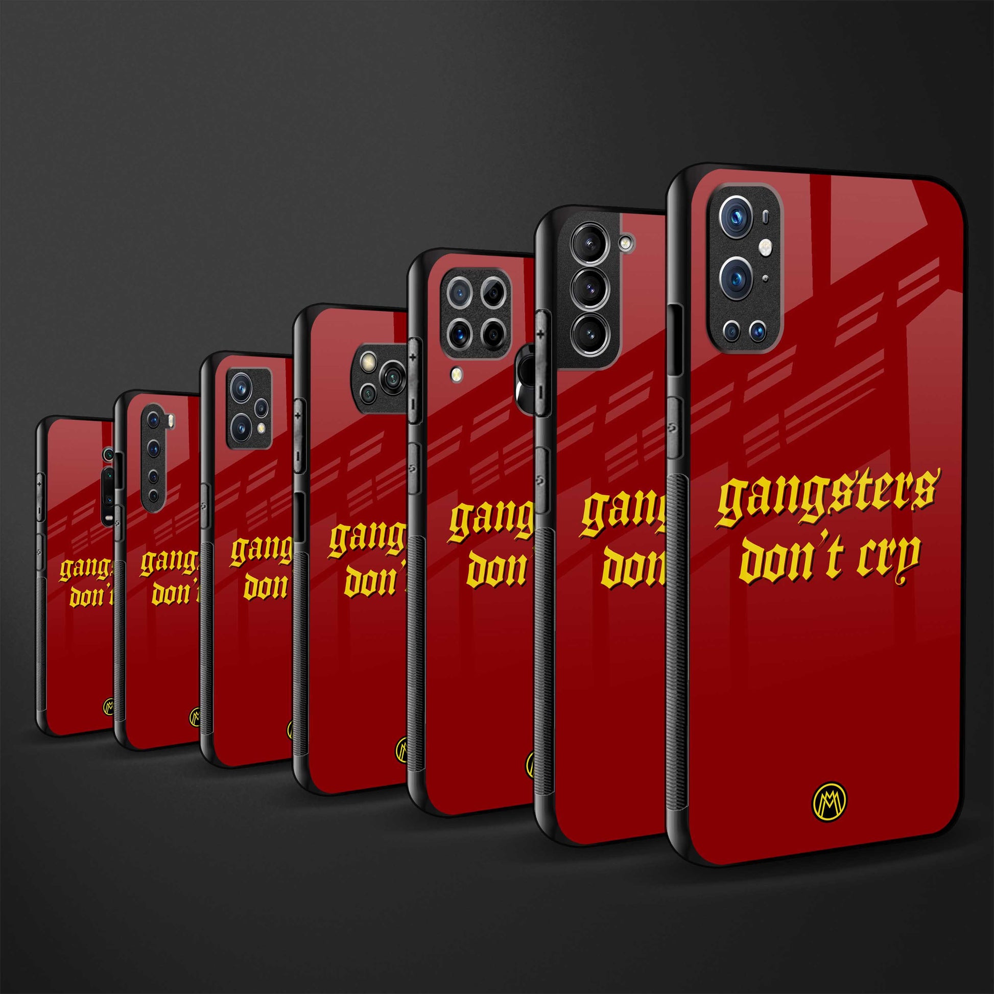 gangsters don't cry back phone cover | glass case for vivo v27 pro 5g