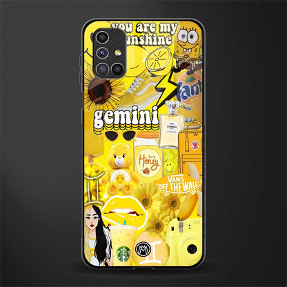 gemini aesthetic collage glass case for samsung galaxy m31s image