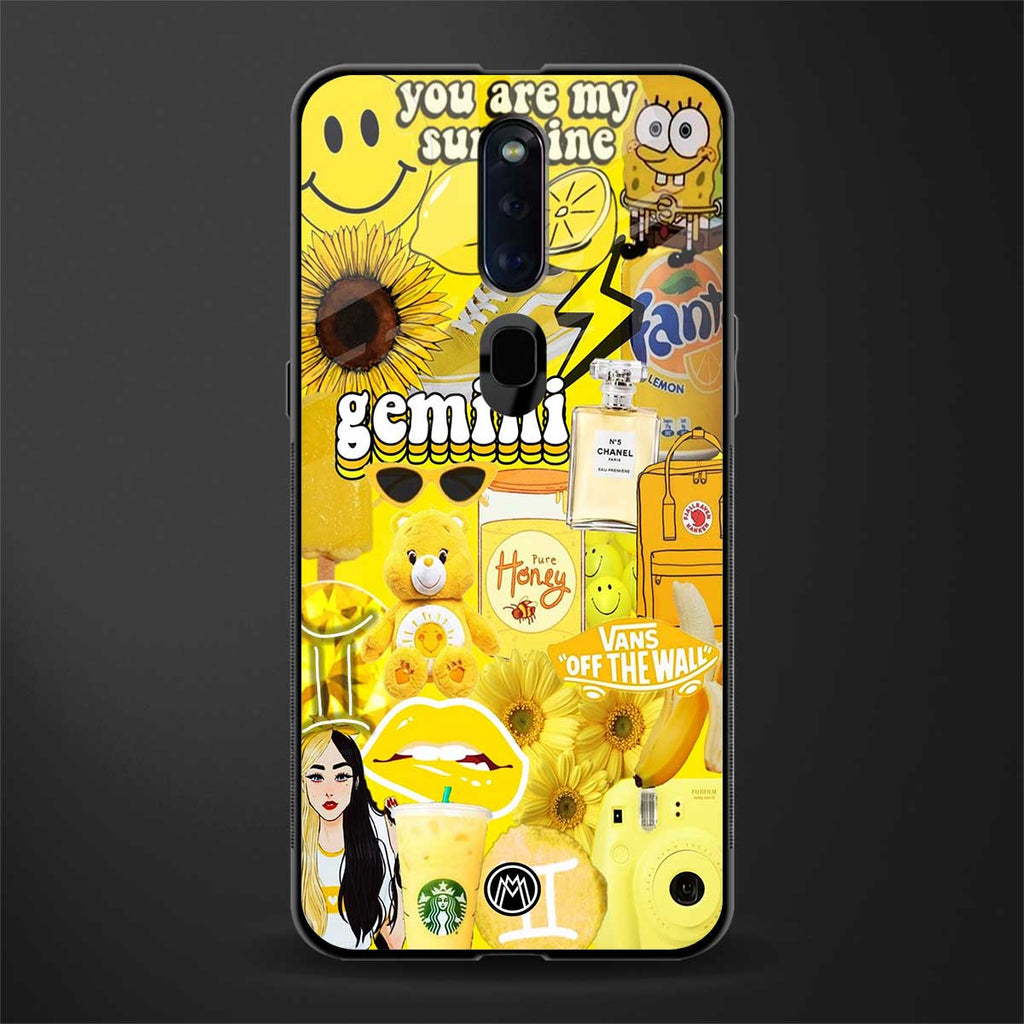 gemini aesthetic collage glass case for oppo f11 pro image
